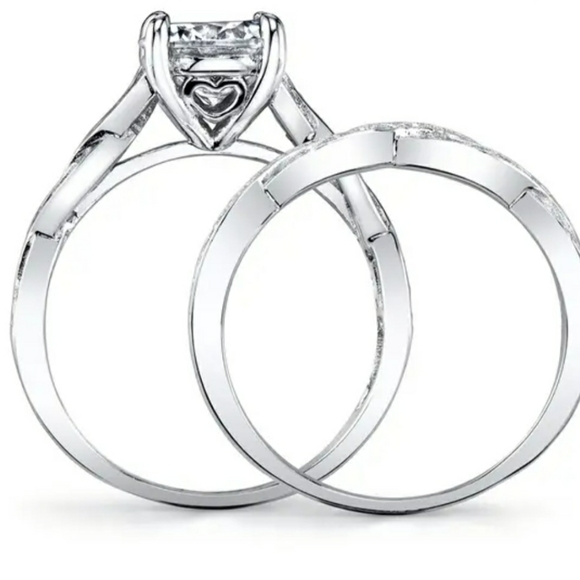 Oliveti Cubic Zirconia Engagement Ring Set size 7 - Picture 8 of 8